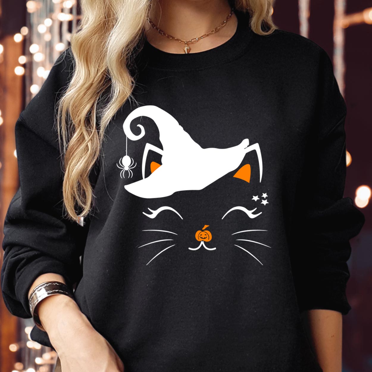 SWEATSHIRT (1924) Halloween Cat Face