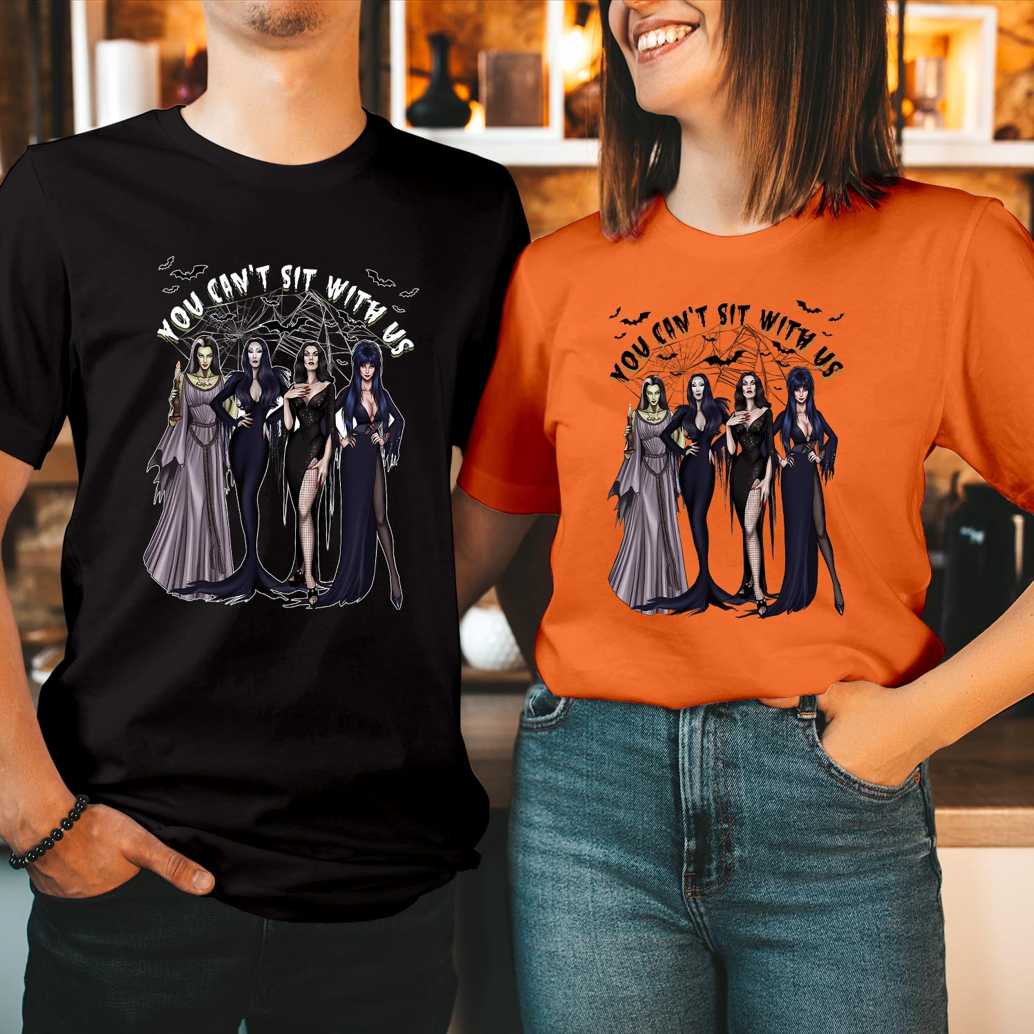 You Can't Sit With Us Ghoul Gang Halloween T-Shirt Trendy Fun Graphic Tee for Spooky Season Parties, Trick or Treating, Group Costume Stylish Shirt for Ghoul Squad Members T Shirt