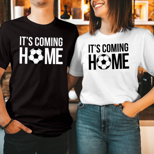 England It's Coming Home T-Shirt, Classic Football Slogan Sports Top, Men's Women's Kids Birthday Gift Tee, FIFA World Cup 2026 Supporter Birthday Sport Soccer Shirt