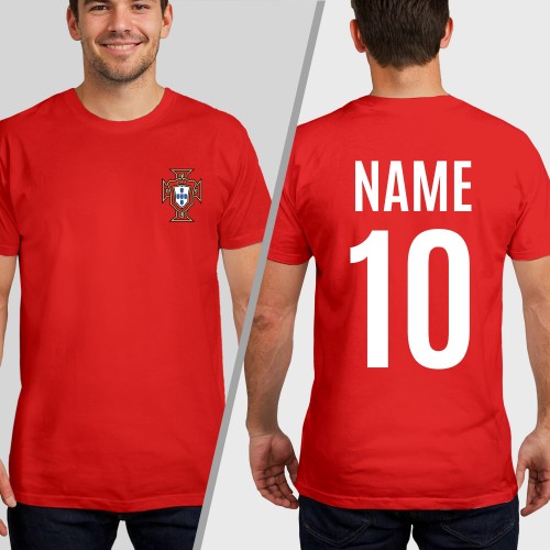 Personalised Portugal Football Shirt Soccer T-Shirt, Custom Name Number World Cup 2026 Tops, Mens Womens Kids Jersey Gift, Birthday Sport Tee