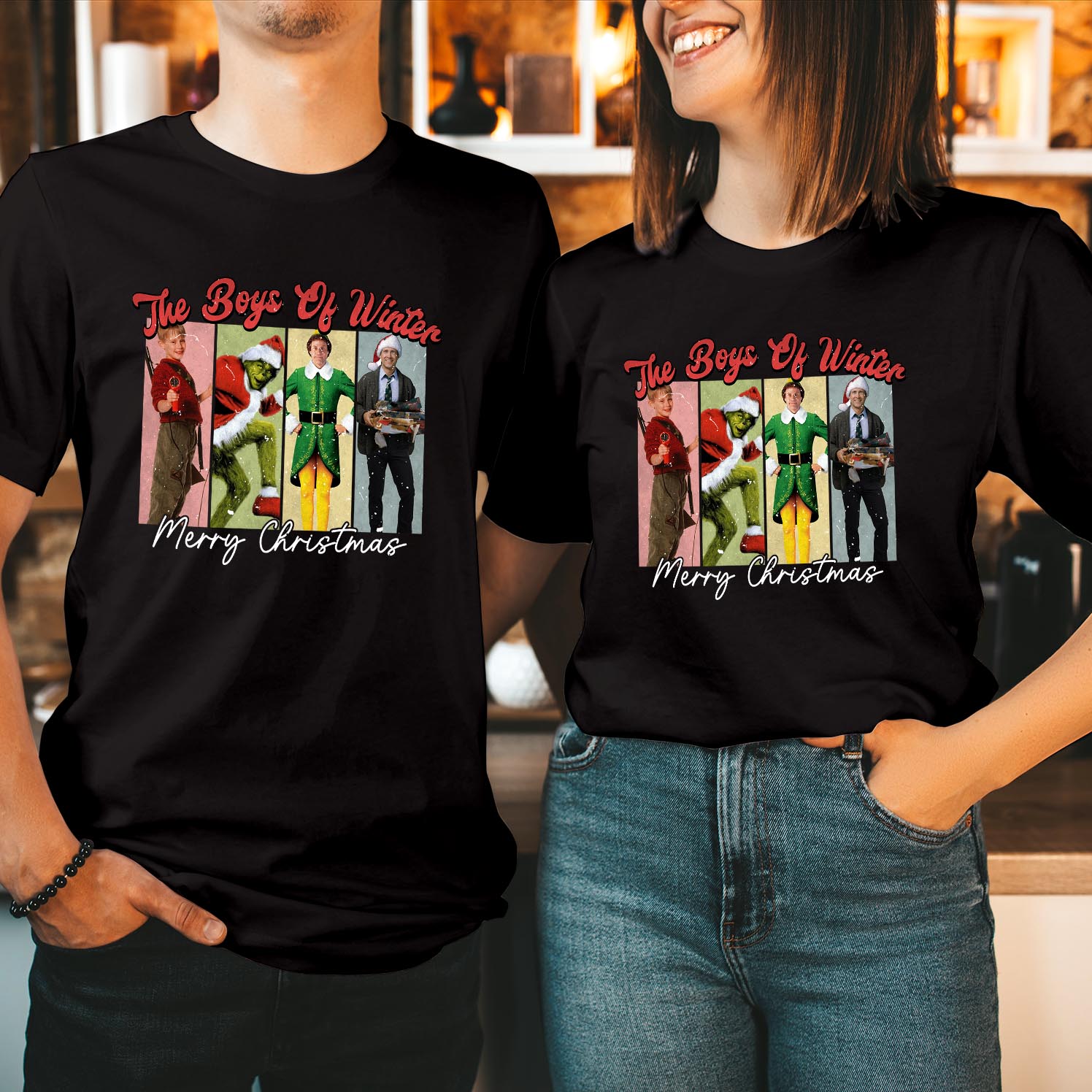 The Boys Of Winter Grinch Elf Merry Christmas T-Shirt