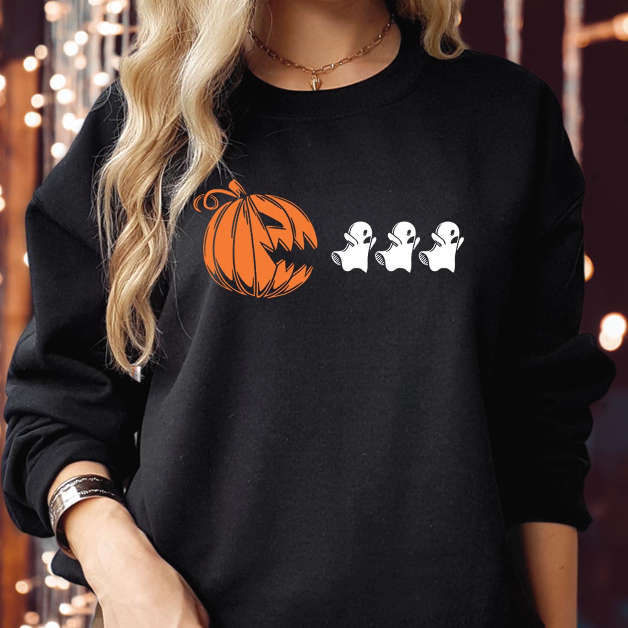 SWEATSHIRT (1930) Halloween Pacman Pumpkin