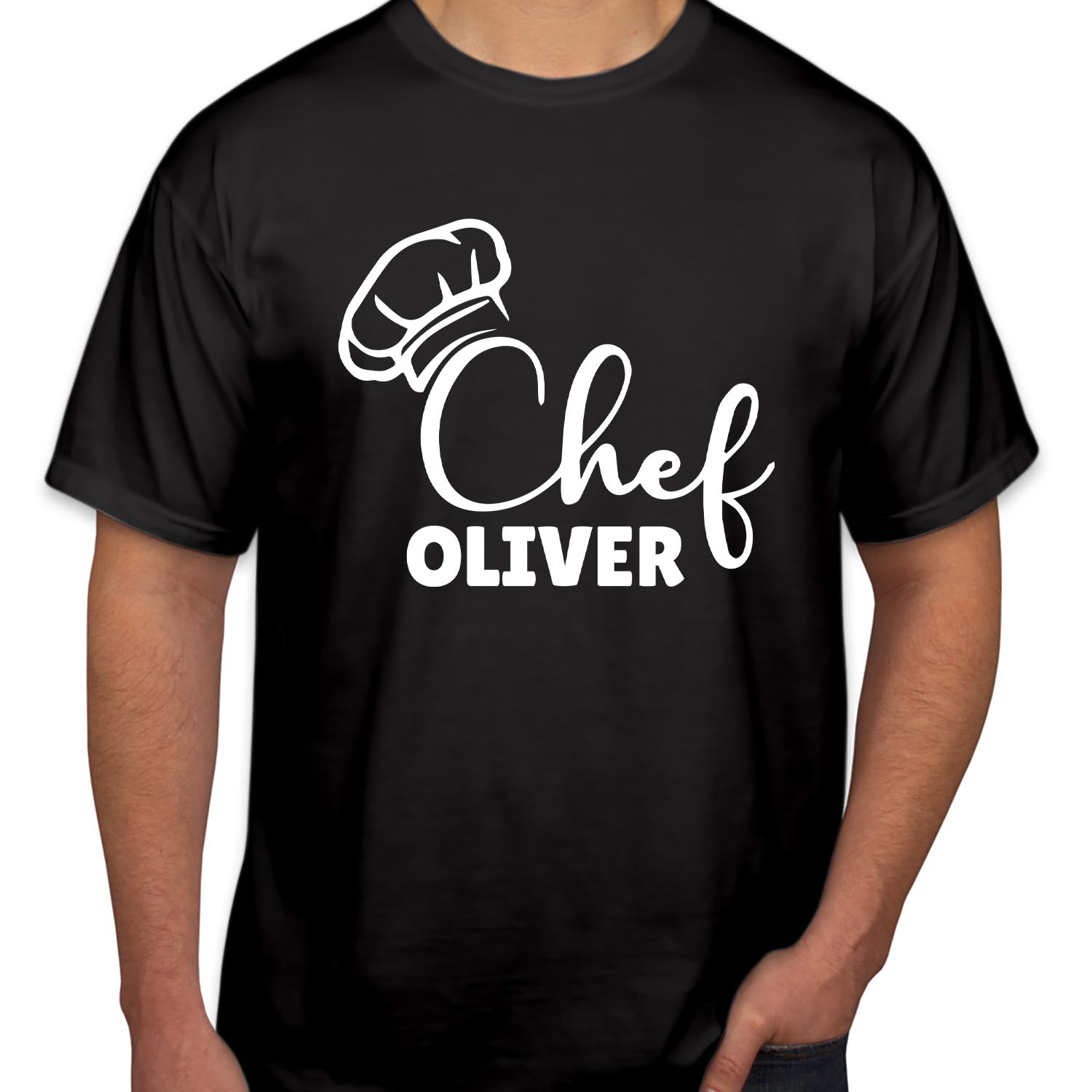 Personalised Chef Custom Name Fathers Day T-Shirt Funny Fathers Day Top Chef Grandpa Dad Birthday Cooking Gift for Him Her T Shirt