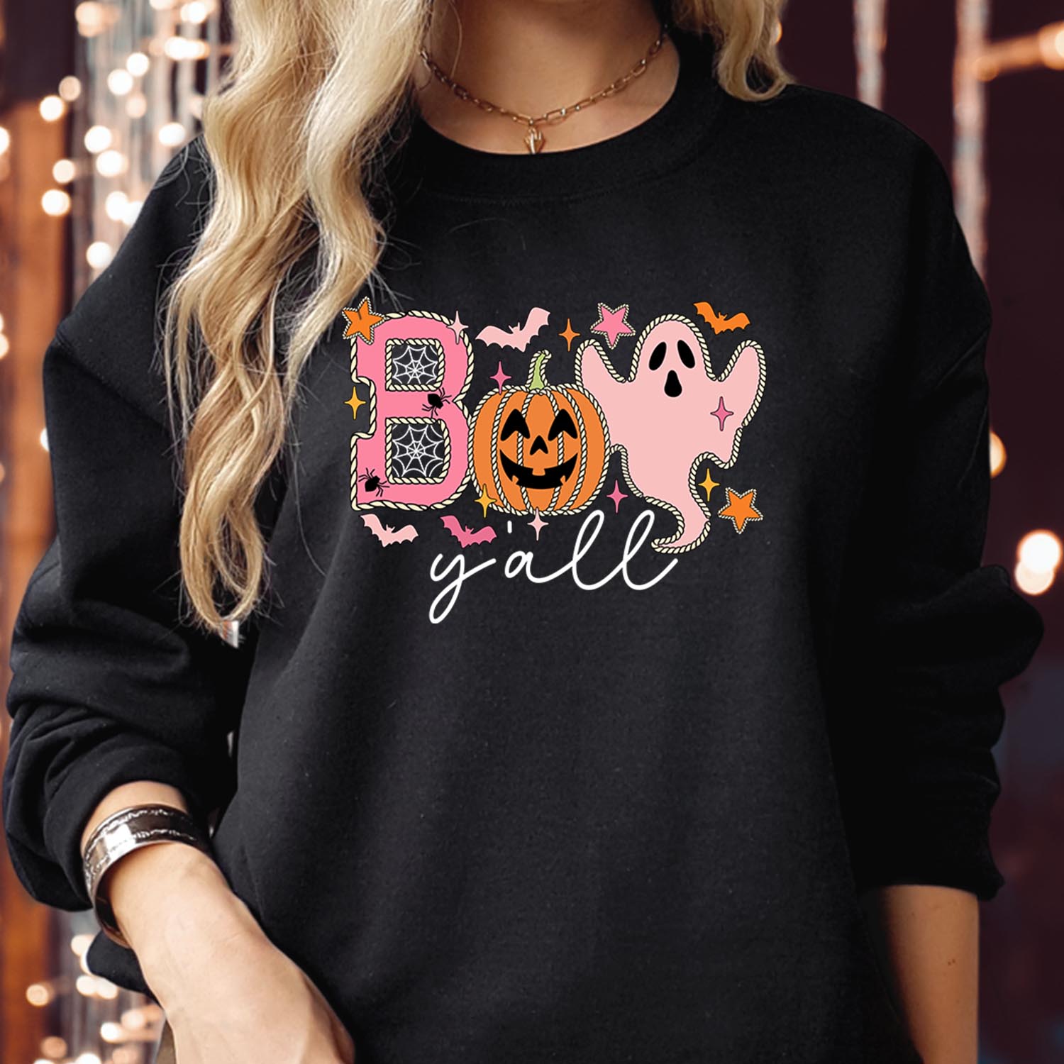 SWEATSHIRT (2007) Boo Pumpkin Ghost Y'all