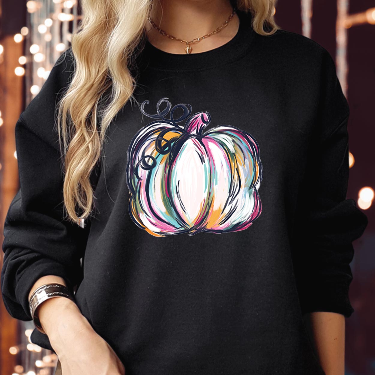 SWEATSHIRT (1932) Water colour Fall Pumpkin Thanksgiving