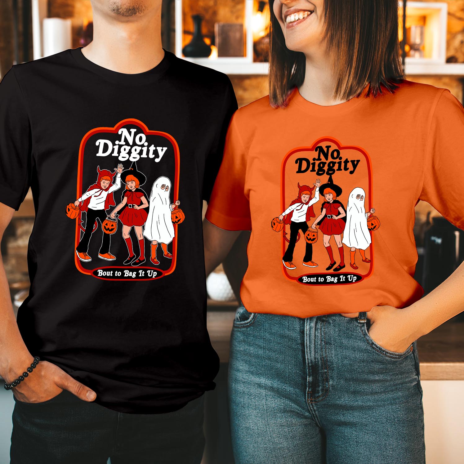 No Diggity Bout To Bag It Up Halloween T-Shirt Fun and Trendy Apparel for Celebrating Spooky Season Perfect for Halloween Parties Trick or Treating T Shirt