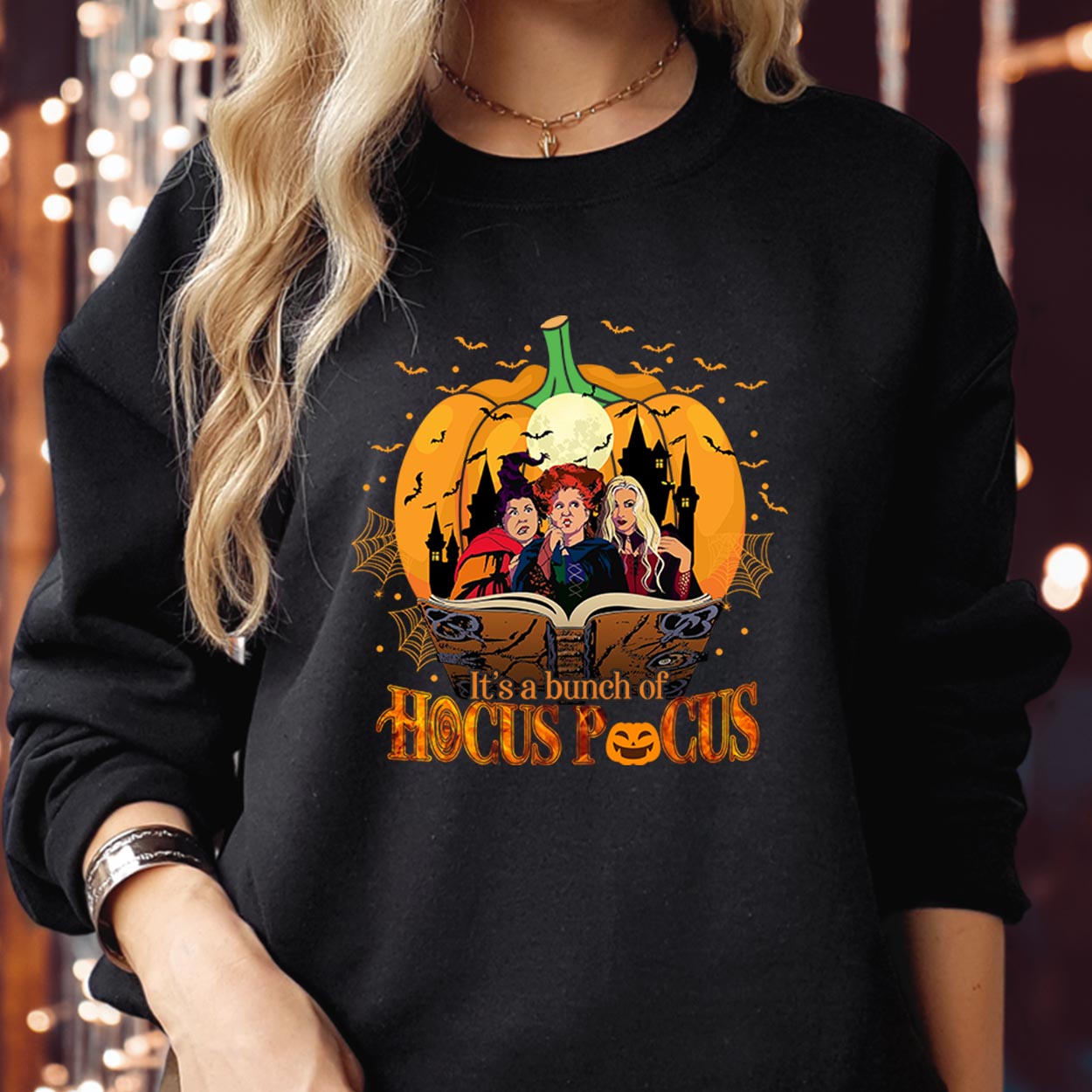 SWEATSHIRT (1770) Sanderson Pumpkin Bunch Of Hocus Pocus