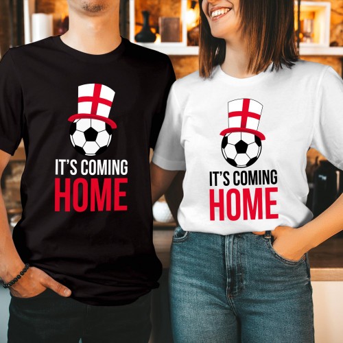England It's Coming Home T-Shirt, St George Top Hat Soccer Sports Top, Men's Women's Kids Birthday Gift Tee, FIFA World Cup 2026 Supporter Birthday Sport Soccer Shirt