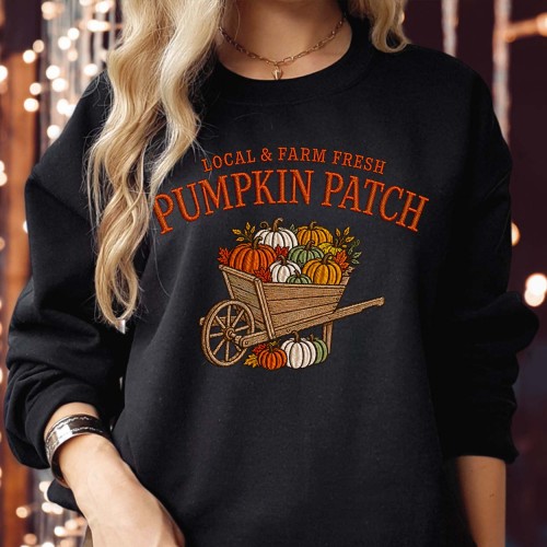 Local Farm Fresh Pumpkin Patch Sweatshirt | Vintage Autumn Harvest Jumper