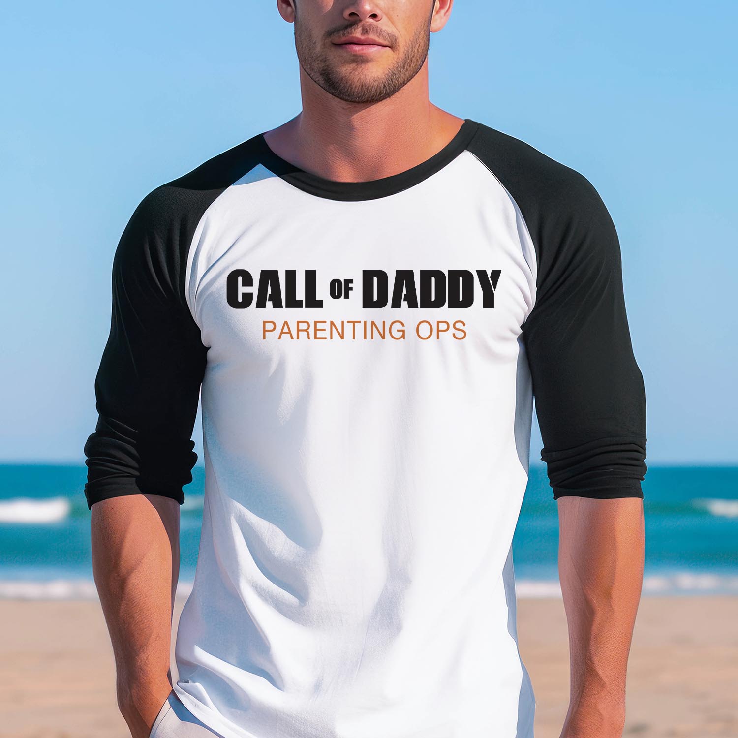 Call of Daddy Parenting Ops Baseball Long Sleeve Shirt - Father Child Best Dad Father's Day Funny Dad Birthday Gift Shirt