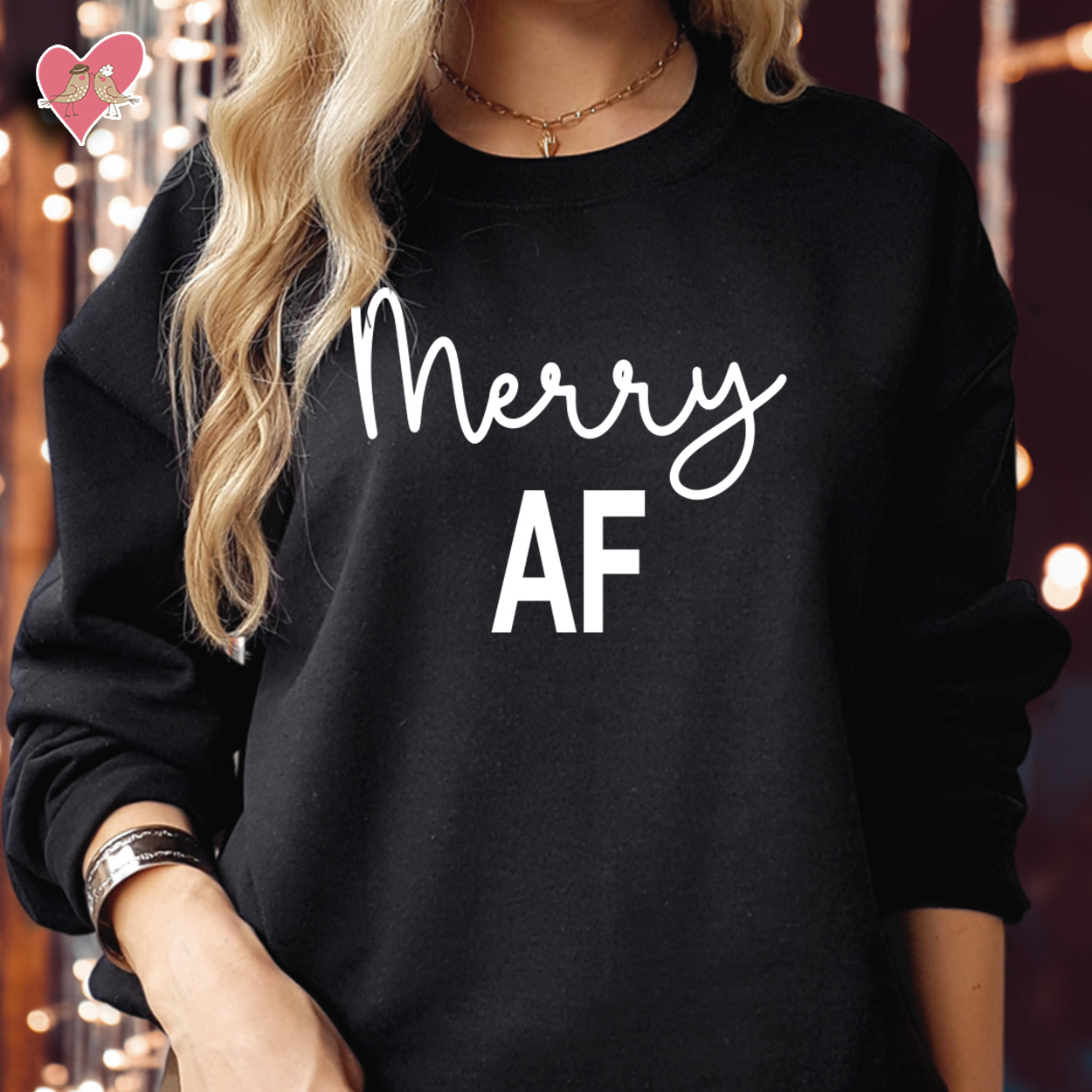 Merry AF Funny Christmas Sweatshirt