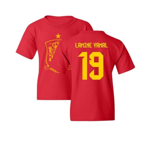 Lamine Yamal Spain 19 Spanish Football T-Shirt Español Mens Womens Kids Jersey Gift, Birthday Sport Tops, Double Sided Fan Graphic Tee