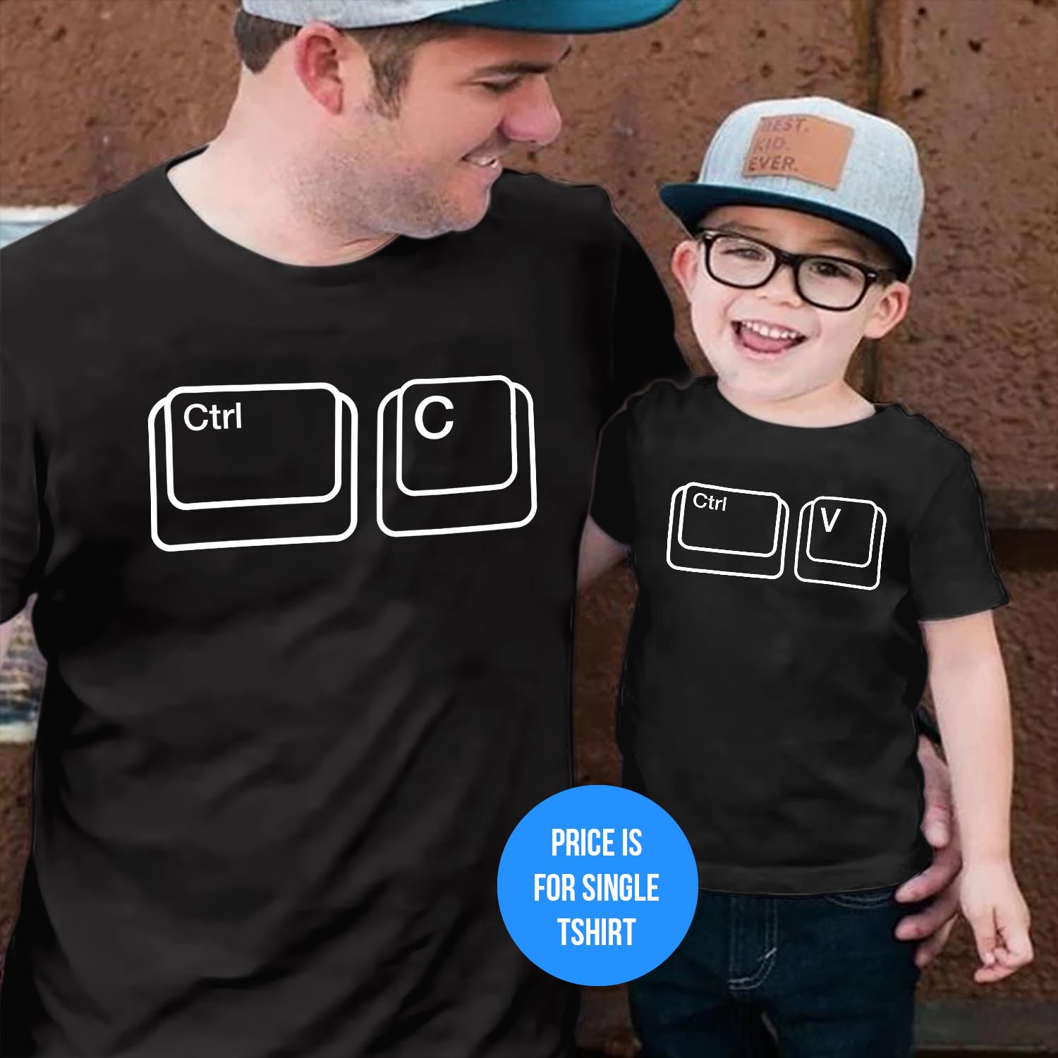 Copy Paste Family Matching Ctrl C Ctrl V Fathers Day T-Shirt Father Son Father Daughter Dad Birthday Daddy Papa Gaming Funny Father's Day Gift T Shirt