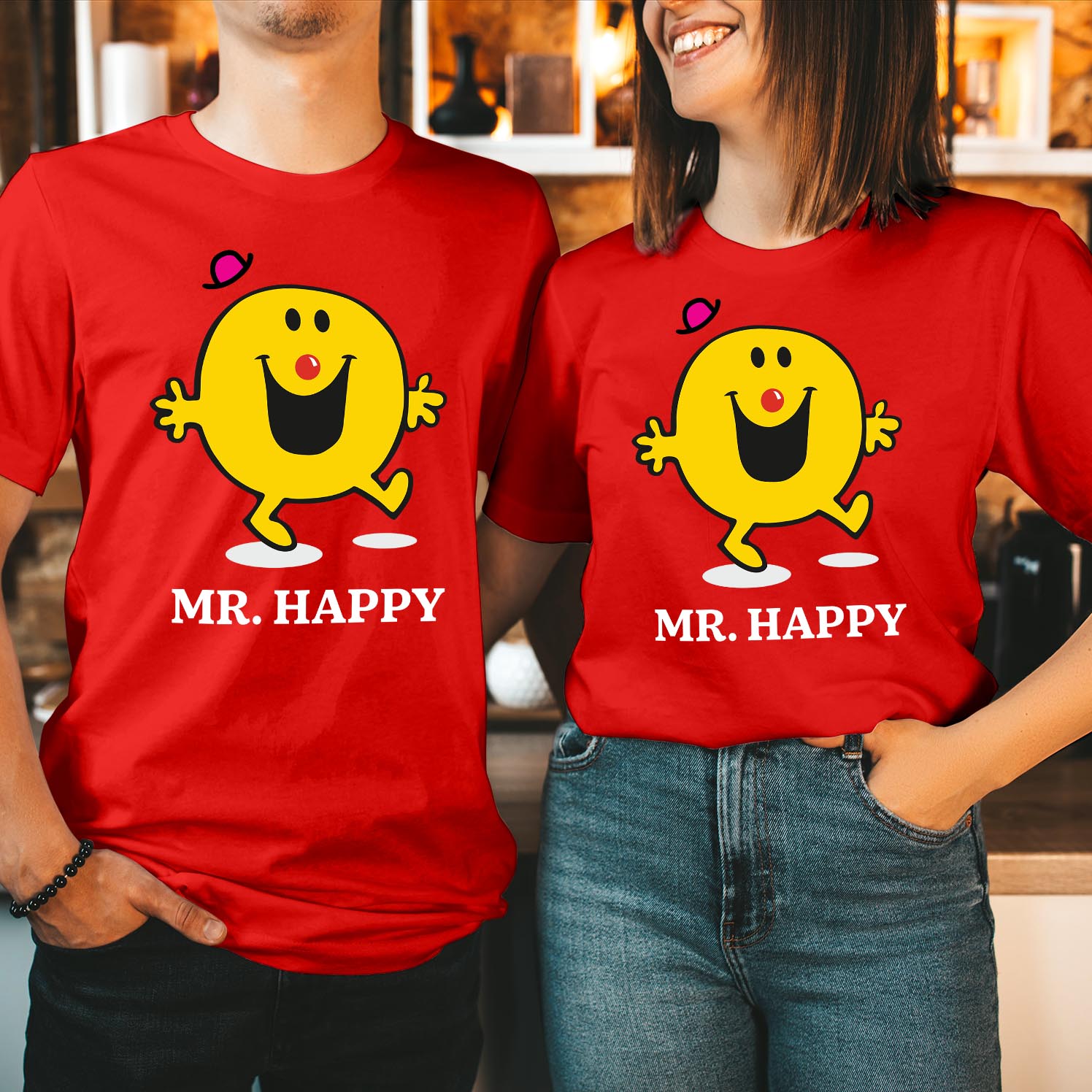 Mr Happy Red Nose Day Comic Relief T-Shirt