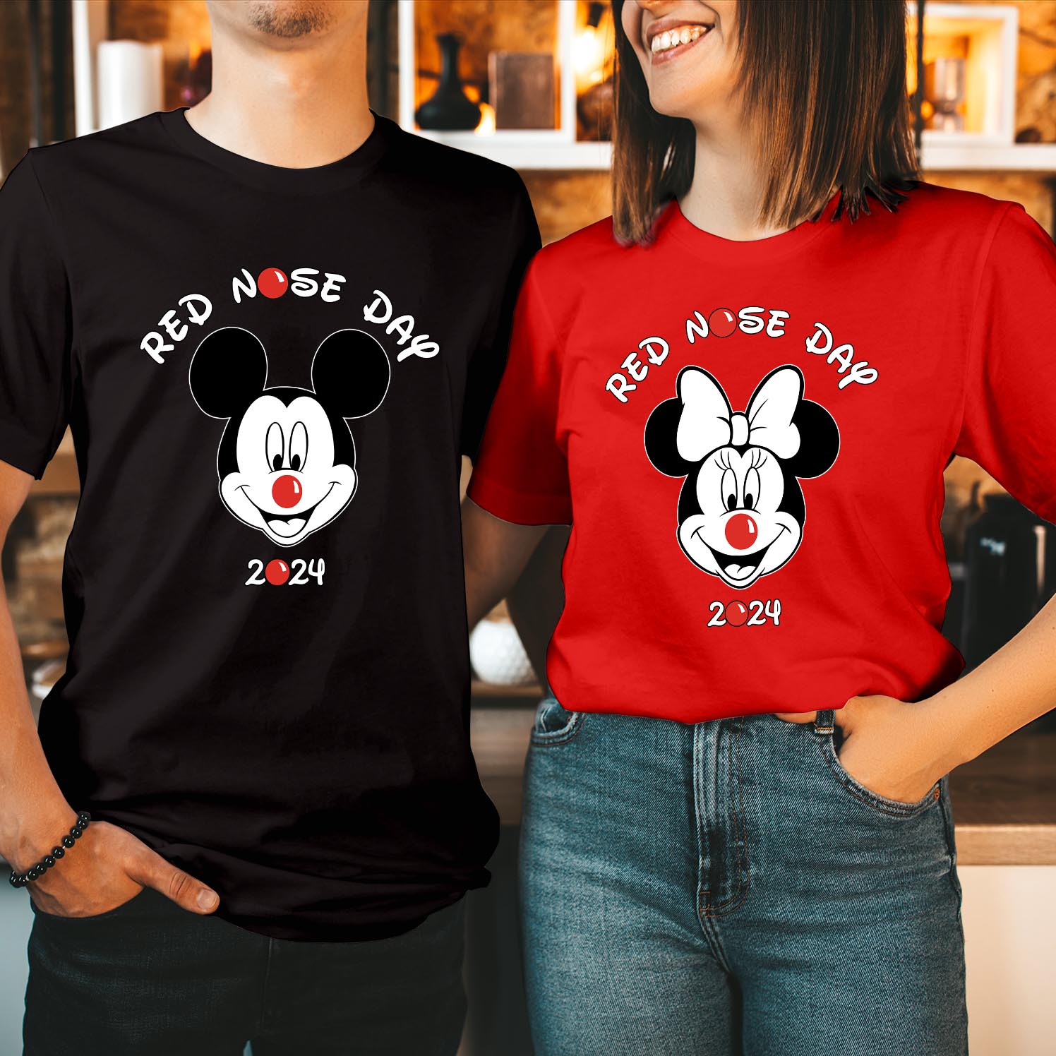 Red Nose Day Comic Relief Mickey Mouse T-Shirt