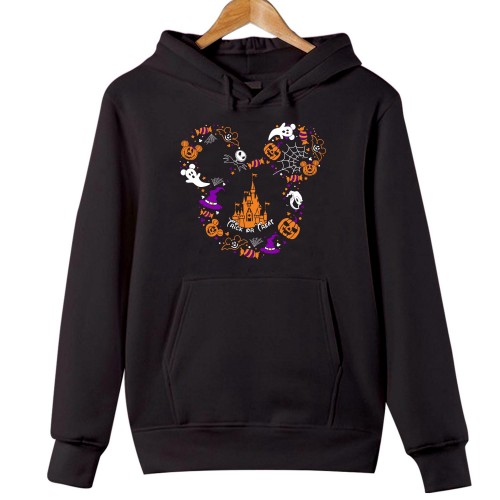 HOODIES (1823) Trick or Treat Mickey Halloween Castle