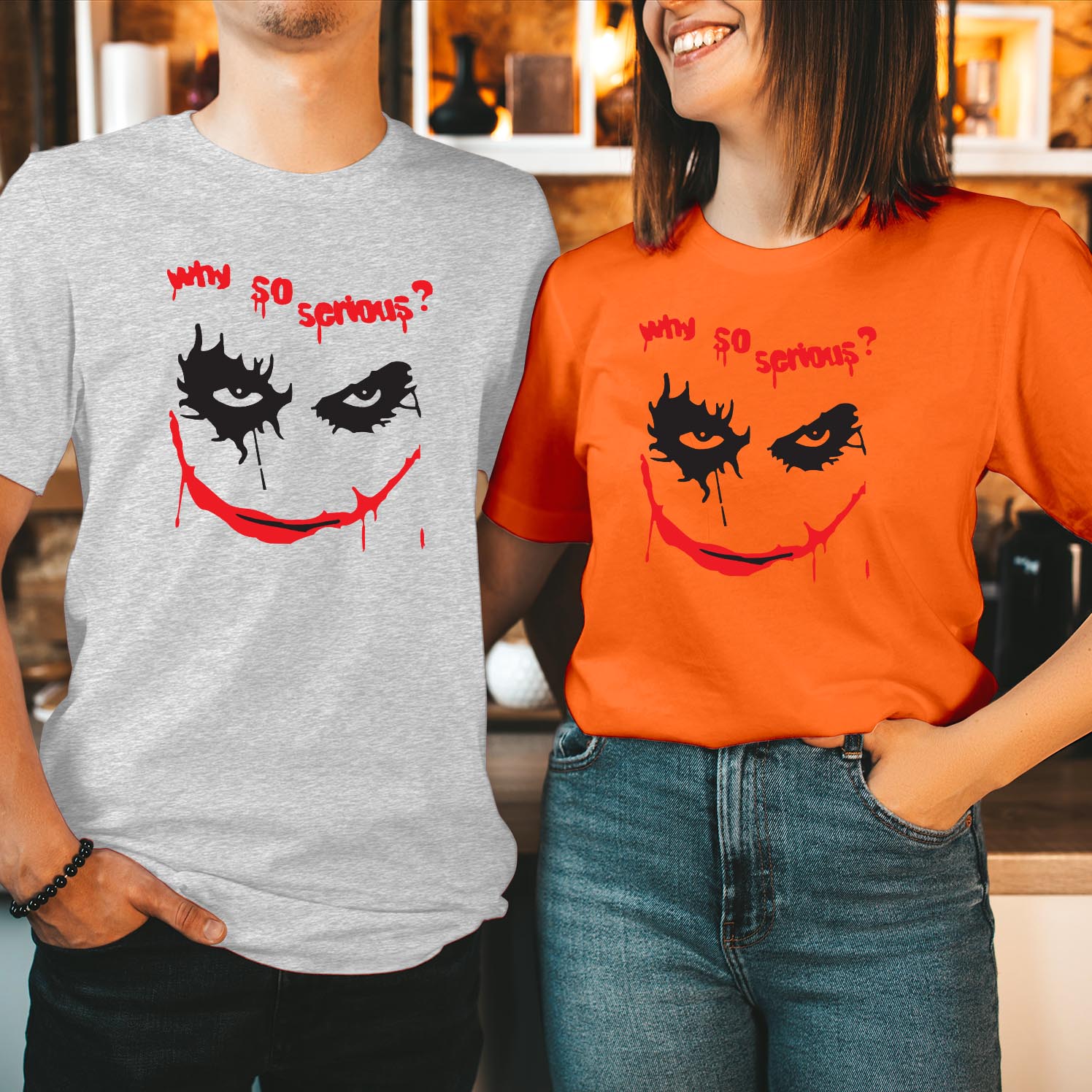 Why So Serious? Classic Joker Halloween T-Shirt Iconic Villain Costume Parties and Cosplay, Dark Humor Fans Men Women Kids Unisex Gift T Shirt