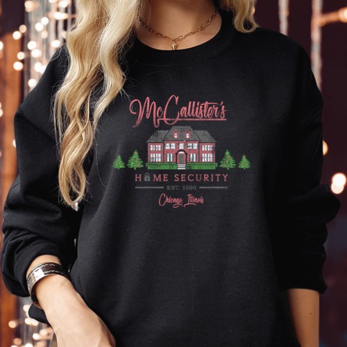 McCallister's HOME SECURITY Christmas Sweatshirt - Funny Holiday Sweater for Christmas Lovers, Festive and Comfy Design, Perfect Gift for the Season