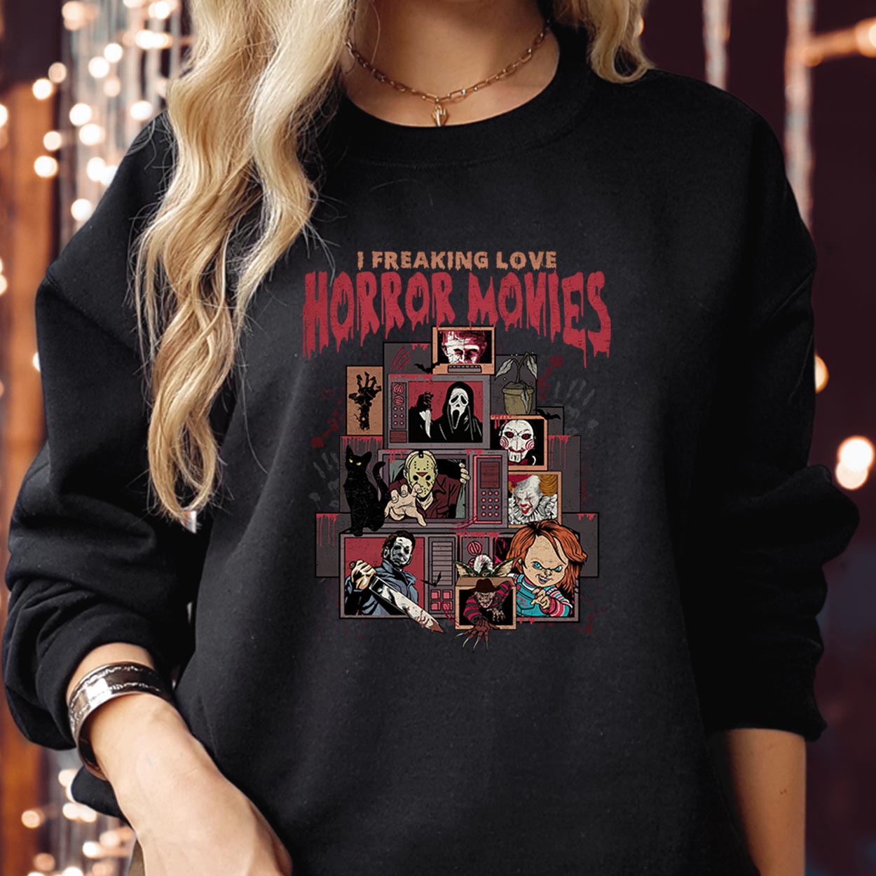 SWEATSHIRT (1800) I Freaking Love Horror Movies