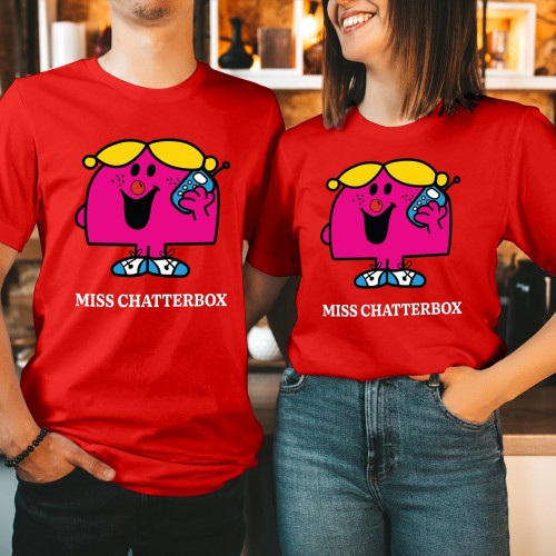 Little Miss Chatterbox Funny Red Nose Day T-Shirt