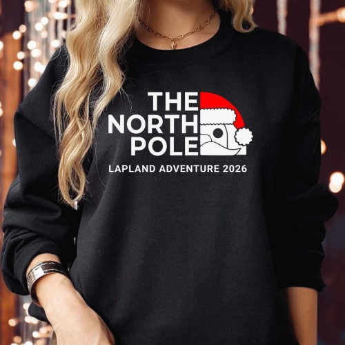The North Pole Lapland Adventure 2026 Family Matching Christmas Sweatshirt, Santa Claus Holiday Tops, Merry Xmas Gift for Mum, Dad, Kids Unisex Jumper