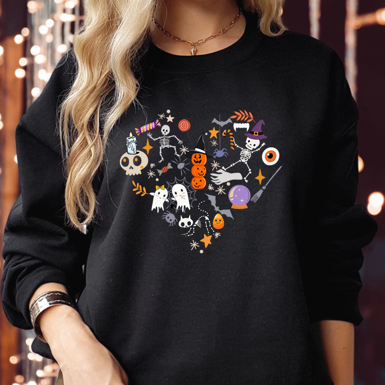 SWEATSHIRT (1799) HALLOWEEN LITTLE DOODLES