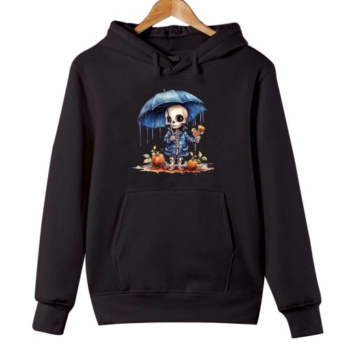 HOODIES (1851) Cute Halloween Skeleton