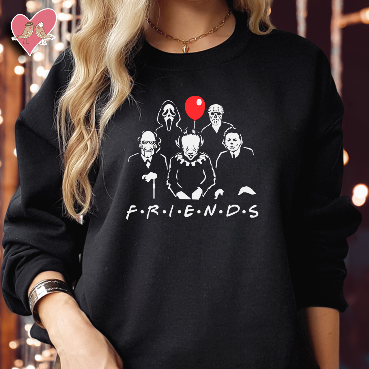 SWEATSHIRT (1735) Scary Movies Friends Halloween Characters