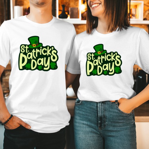 St Patricks Day Shamrock Hat Shirt, Funny St Patricks Day Shirts for Adults, Mens & Womens St Pattys T-Shirt, Lucky Saint Patricks Day T Shirt