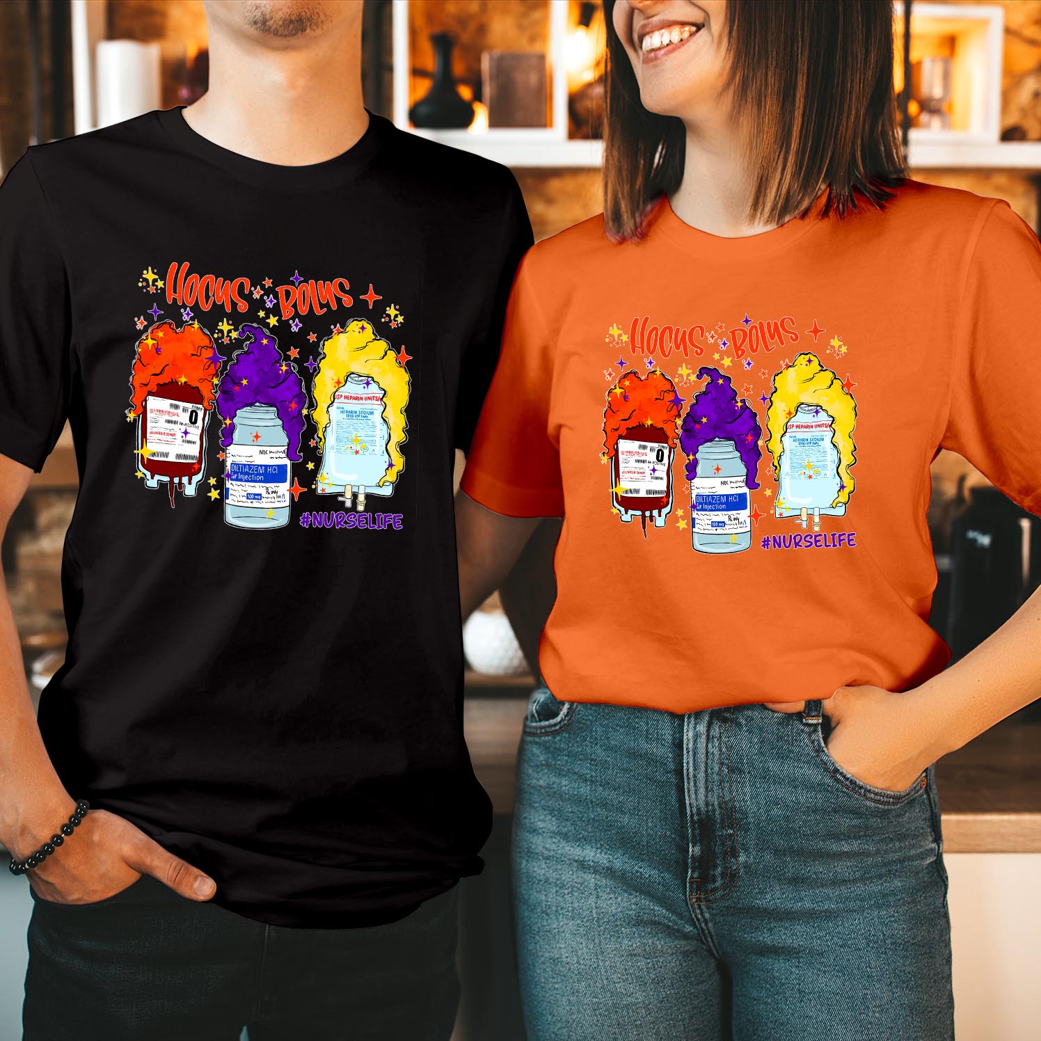 Hocus Bolus Nurse Life T-Shirt Perfect for Halloween Funny, Spooky Nursing Shirt for Nurses Who Love Halloween Fun Men Women Unisex T Shirt