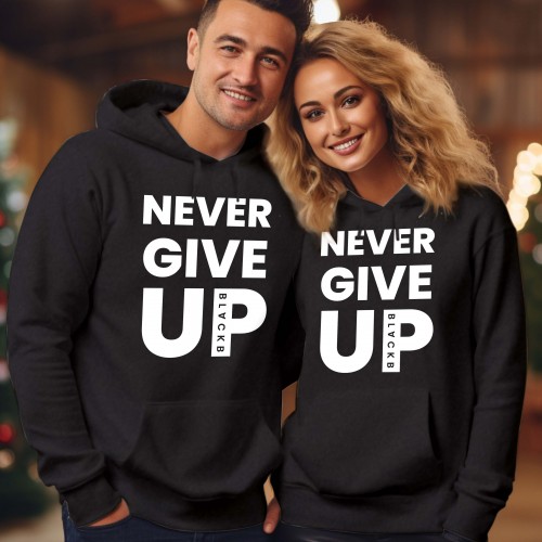 Never Give Up Hoodie, Mo Salah Inspired Football Fan Jumper, Liverpool Champions Slogan Sweater, Men Women Kids Unisex Hooded Jacket