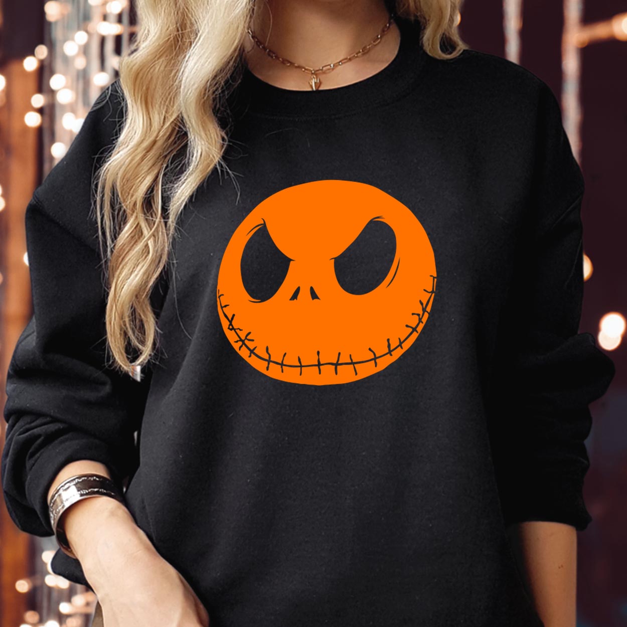 SWEATSHIRT (1731) The Nightmare Before Jack Skellington Face