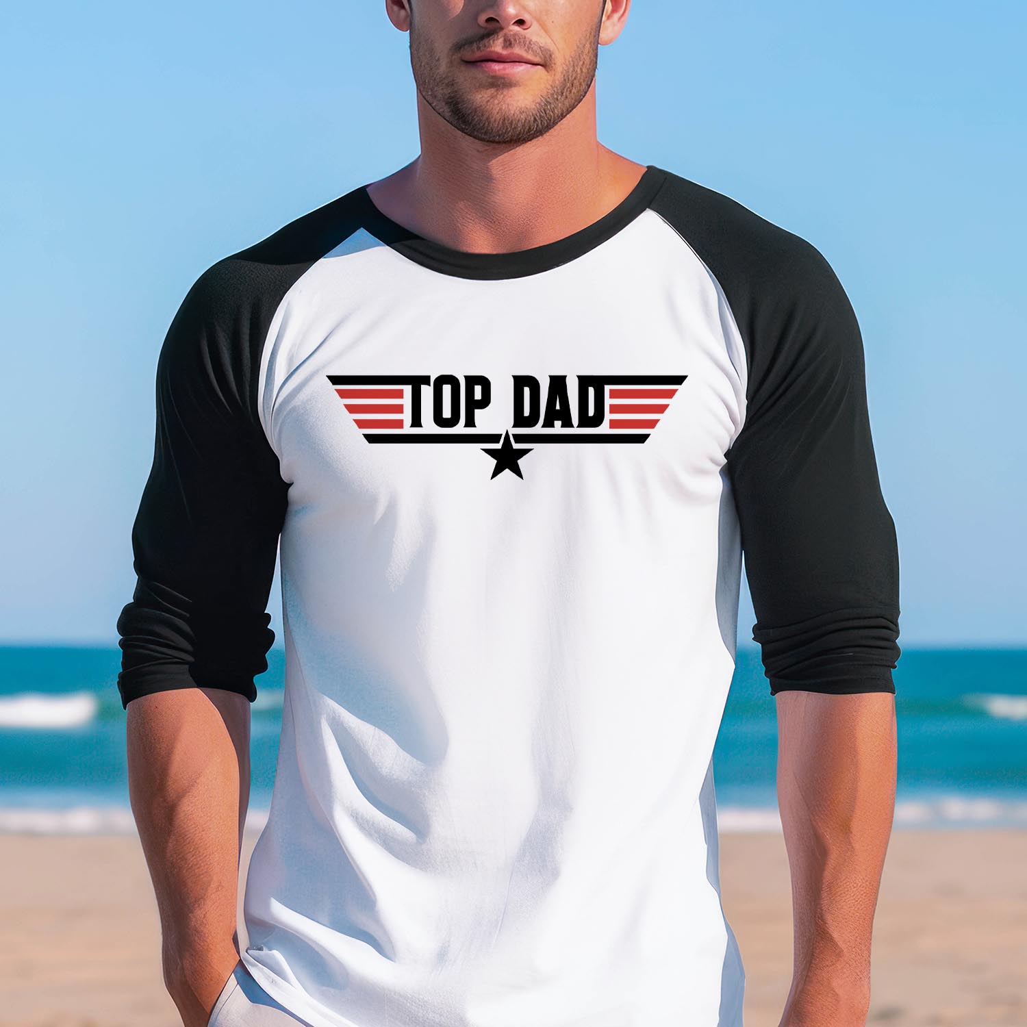 Top Dad Son Daddy Baseball Long Sleeve Shirt Father and Son Best Dad Father's Day Funny Chef Grandpa Dad Birthday Gift T-Shirt