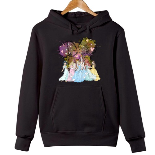 Disney Princesses Minnie Ears Hoodie, Watercolor Castle 2026 Trip, Mickey Minnie & Friends Magical Memories, Disney Girls Trip Women & Kids Jumper