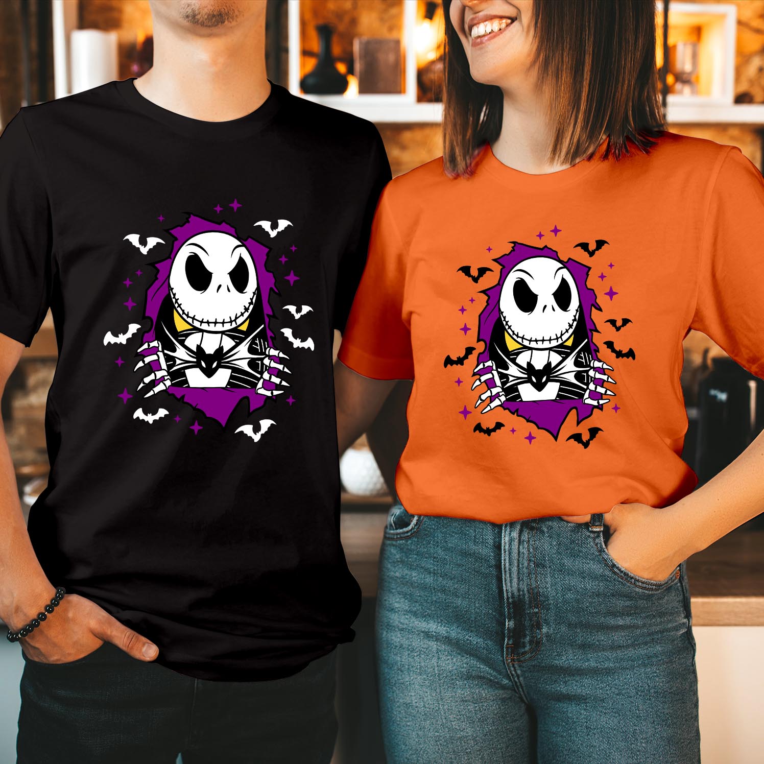 Jack Skellington The Nightmare Before Christmas Halloween T-Shirt Iconic Disney Tee for Fans, Perfect for Spooky Season & Halloween Celebrations T Shirt