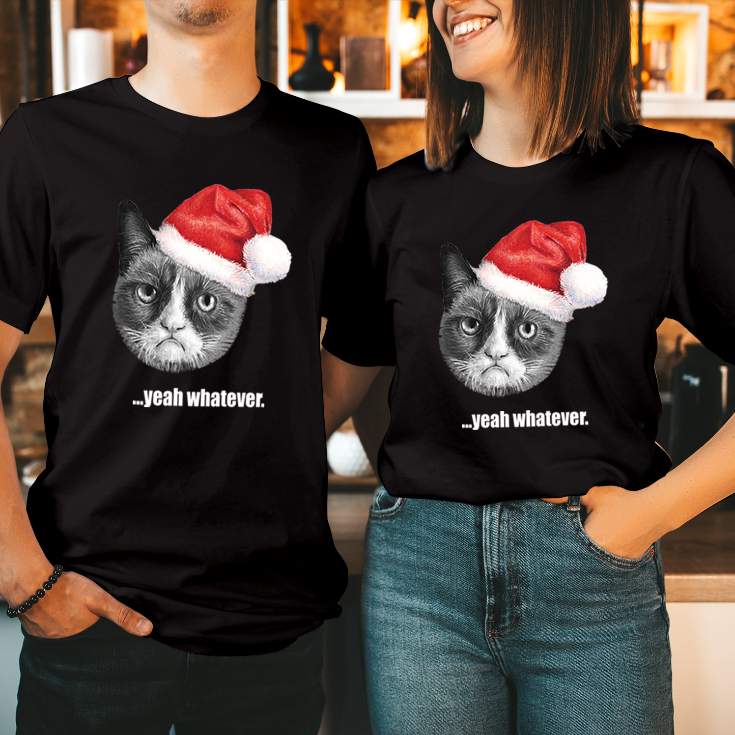 Grumpy Cat Yeah Whatever Christmas T-Shirt