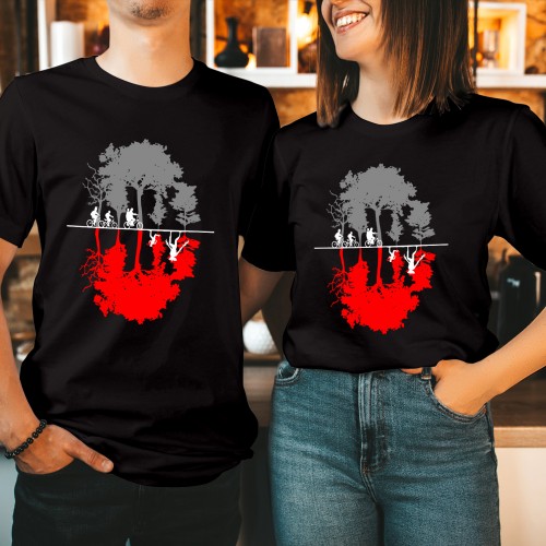 Stranger Things Upside Down T-Shirt, Max Running Up That Hill Graphic Tee, Friends Don't Lie Hawkins Retro Shirt, Sci-Fi Mystery Fan Gift