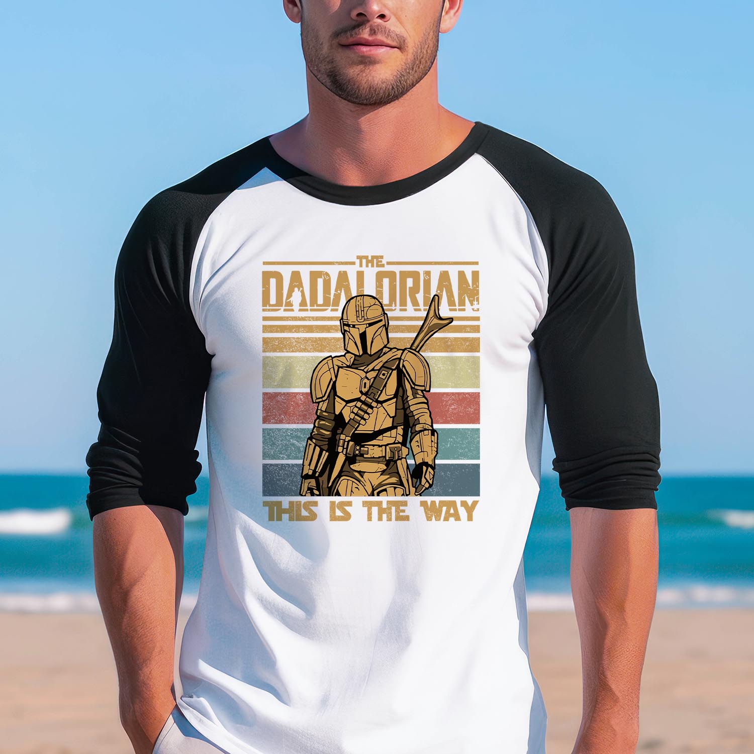 The Dadalorian This is The Way Baseball Long Sleeve Shirt - Best Dad Father's Day Funny Chef Grandpa Dad Birthday Gift T-Shirt