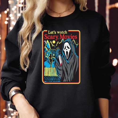 SWEATSHIRT (1732) Let's Watch Scary Movies