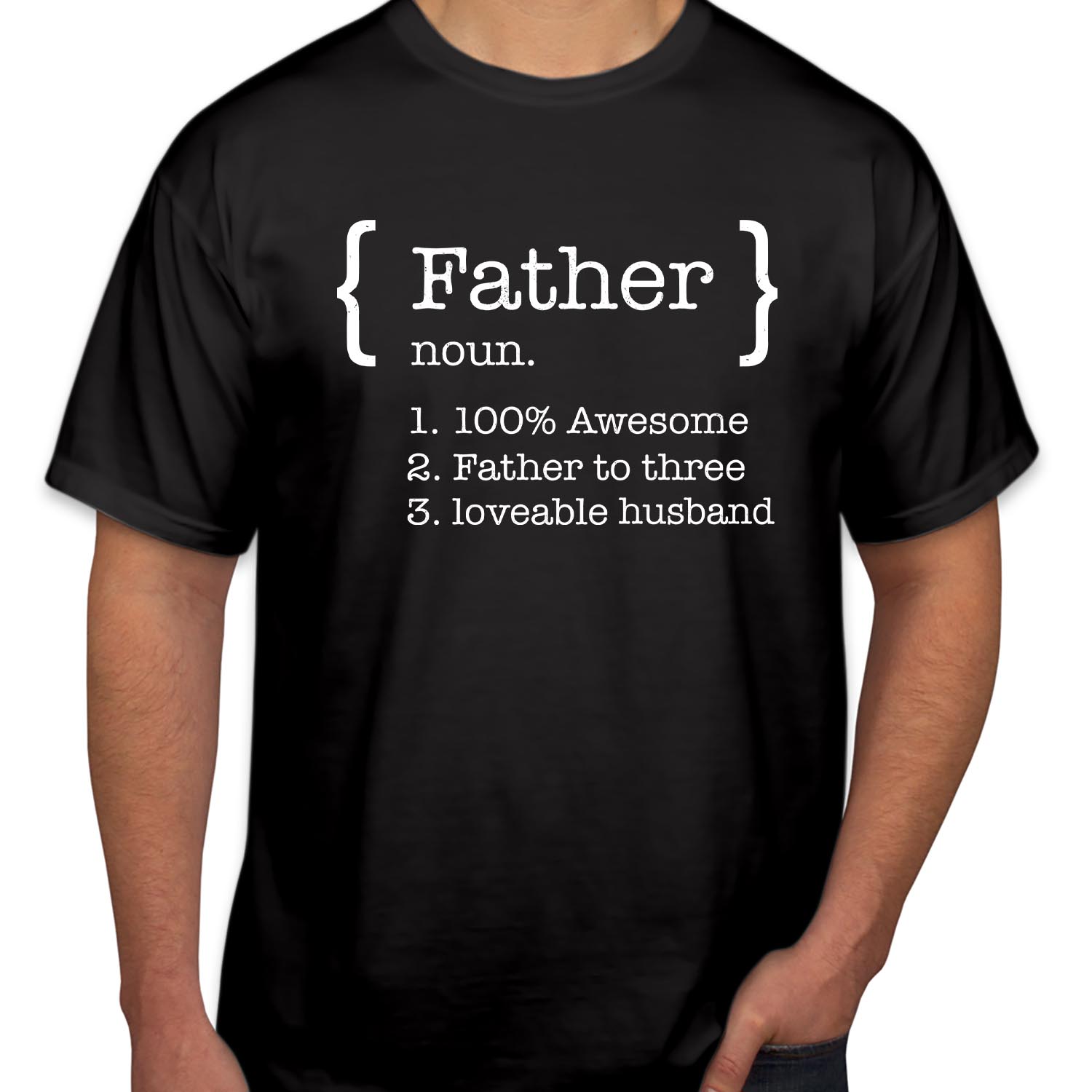 Personalised Name DAD Definition Father's Day T-Shirt Funny Fathers Day Present Dad Birthday Gifts For Father Men Husband T Shirt