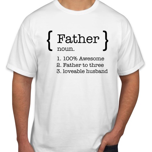 Personalised Name DAD Definition Father's Day T-Shirt Funny Fathers Day Present Dad Birthday Gifts For Father Men Husband T Shirt