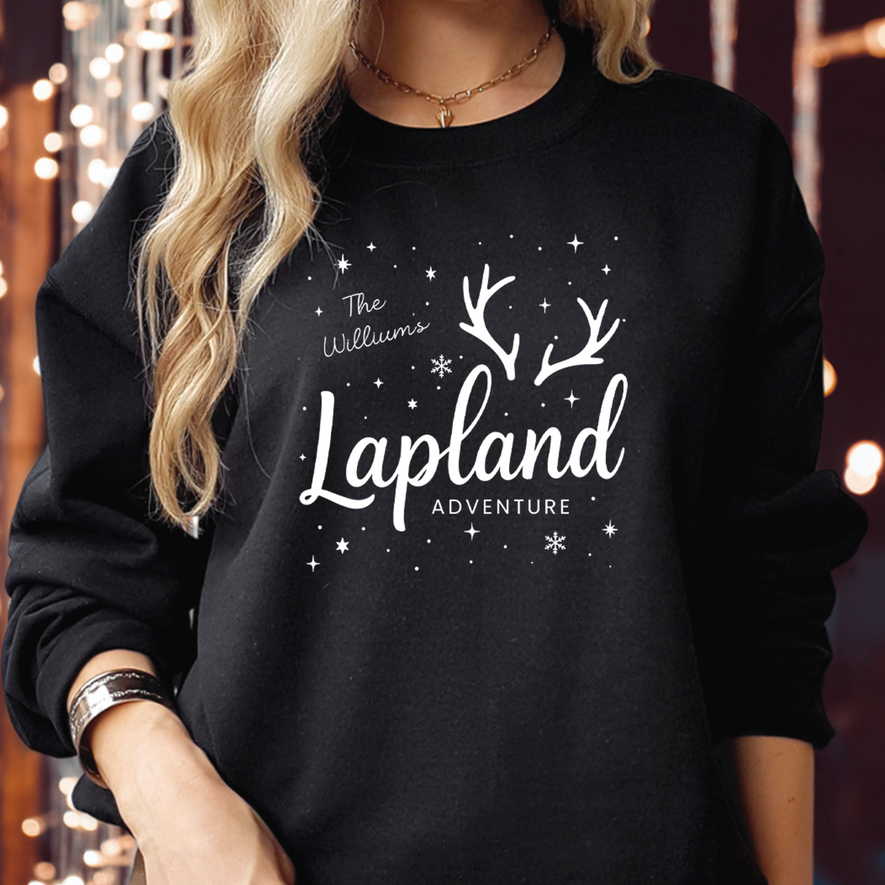 Personalised Lapland Family Matching Christmas Sweatshirt – Custom The North Pole Santa Claus Holiday Tops - Merry Xmas Gift for Mum, Dad, Kids Unisex Jumper