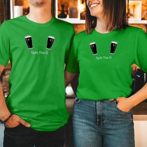 Split The G St Patricks Day Shirt, Funny St Patricks Day Shirts for Adults, Mens & Womens St Pattys T-Shirt, Irish Beer Drinking Lucky Shamrock