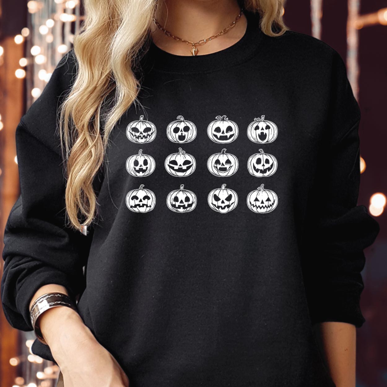 SWEATSHIRT (1984) 12 Pack Scary Pumpkin Faces