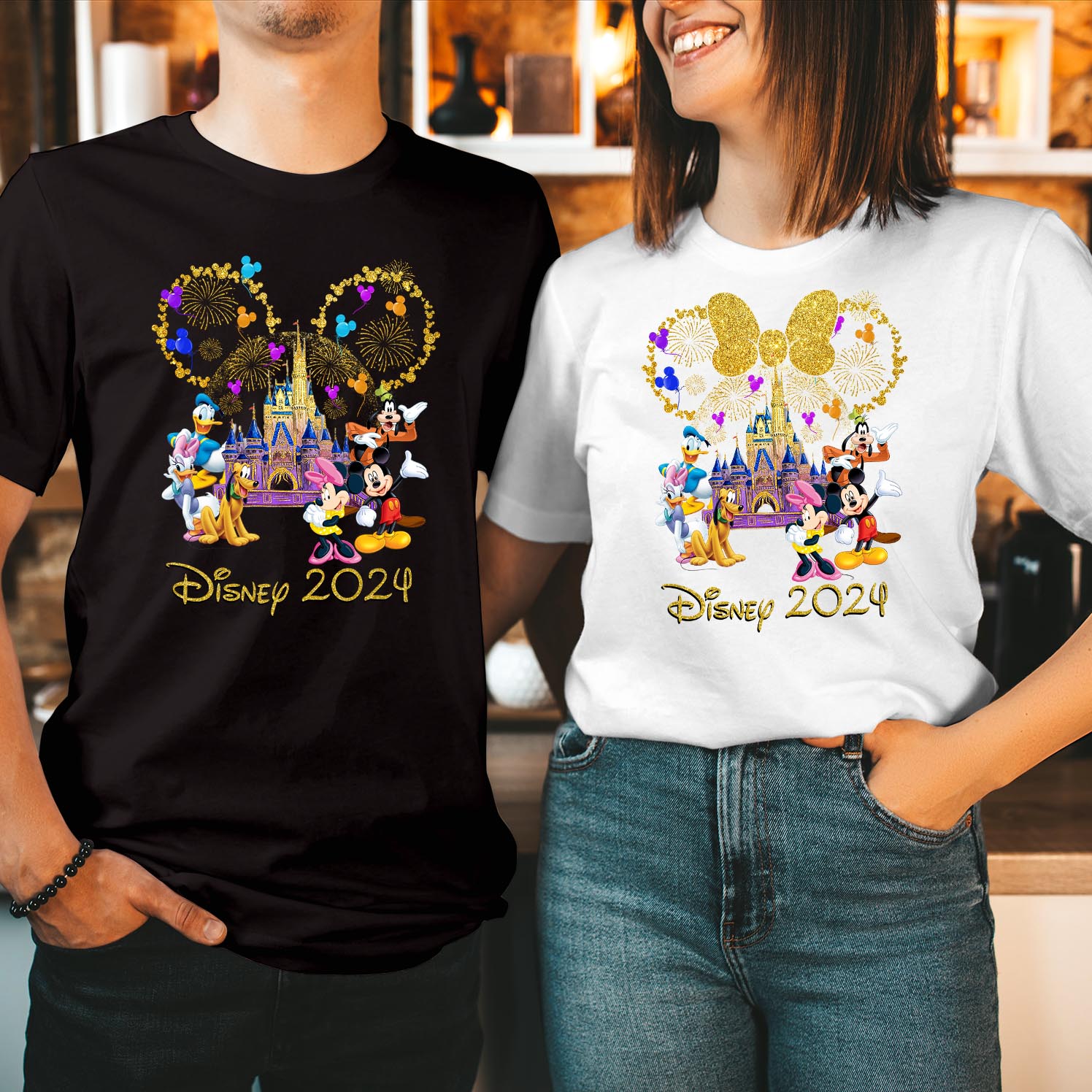 Disney Mickey Minnie Mouse Trip 2024 Family Holiday T-Shirt Summer Vacation Tops Mickey Minnie & Friends Disneyland Tour Matching T Shirt