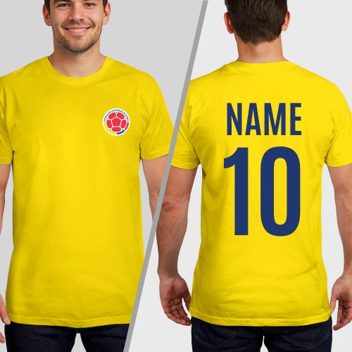 Personalised Colombia Football Shirt Soccer T-Shirt, Custom Name Number World Cup 2026 Tops, Mens Womens Kids Jersey Gift, Birthday Sport Tee