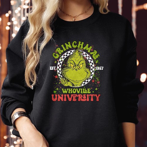 Grinchmas Whoville University Christmas Sweatshirt