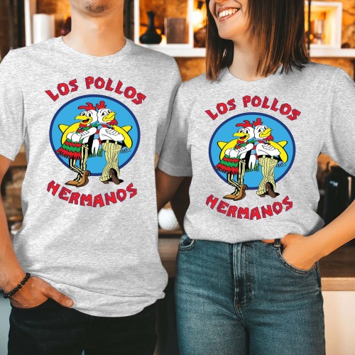 Los Pollos Hermanos T-Shirt, Breaking Bad Better Call Saul Fan Tee, Gus Fring Chicken Graphic Top, Men Women Kids High Quality Gift T Shirt