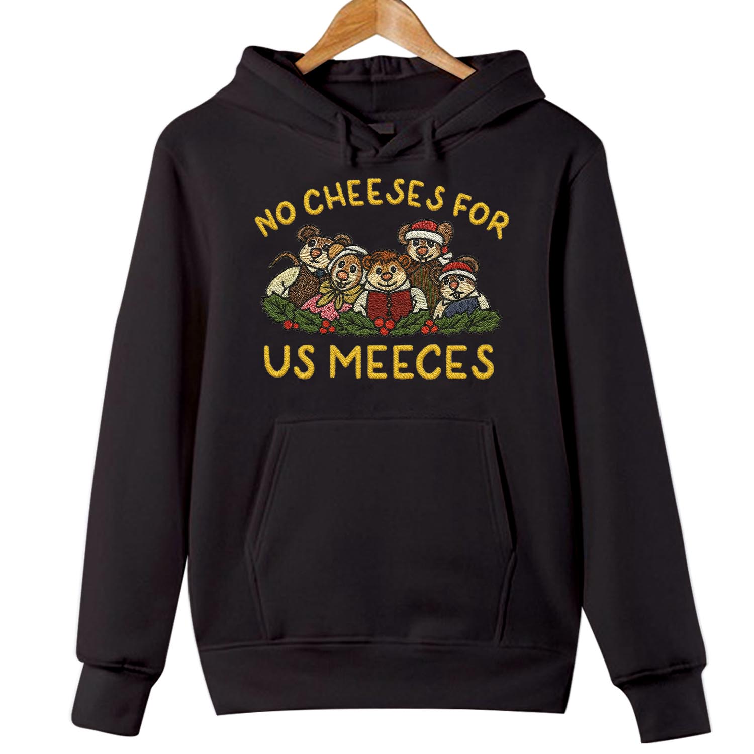 No Cheeses For Us Meeces Hoodie, Funny Muppets Christmas Carol Vintage Mice Hoody, Xmas Holiday Gift Jumper