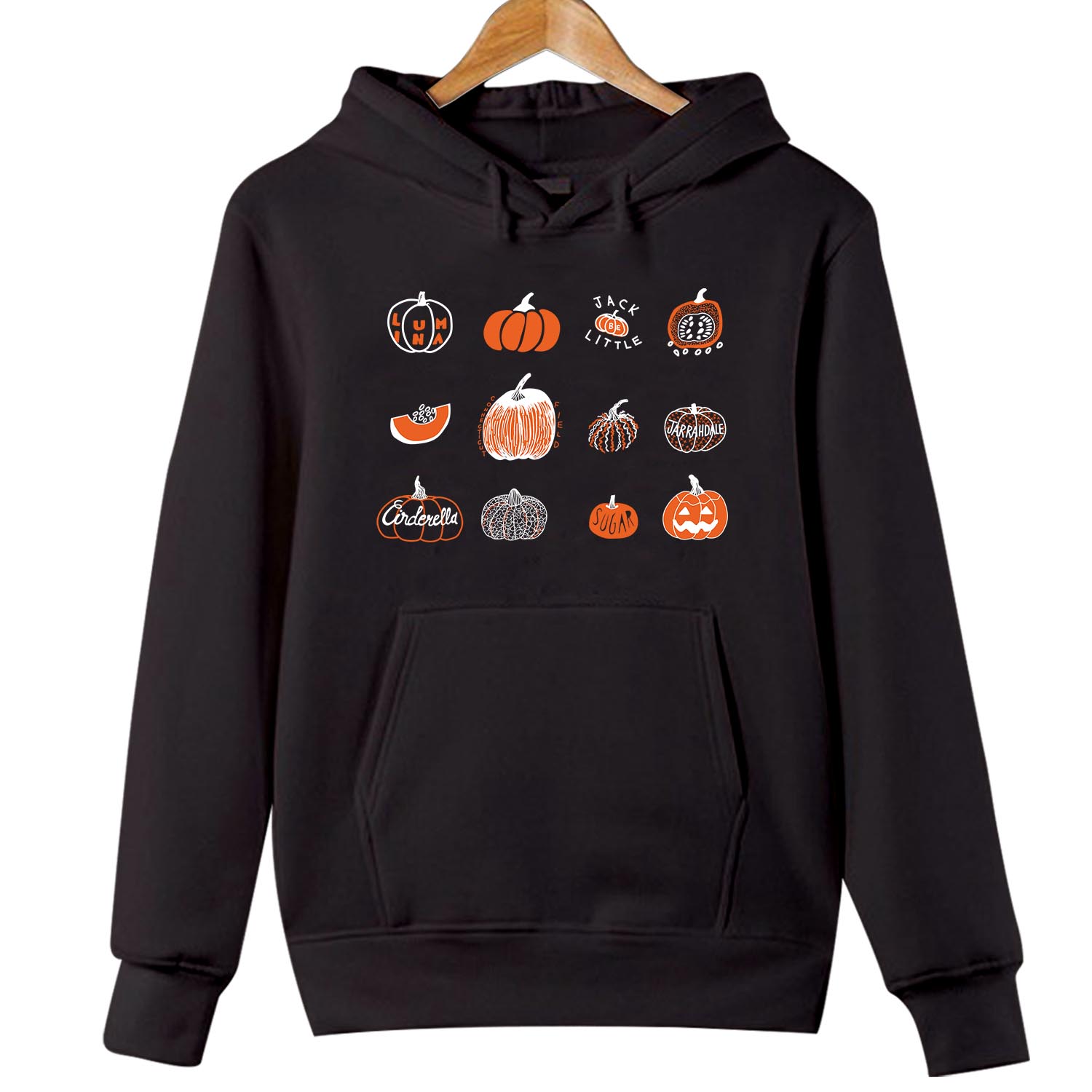 HOODIES (1709) Pumpkin Variety Jack Little